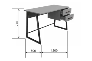 Второе фото. Письменный стол Лофт Madrid М-4