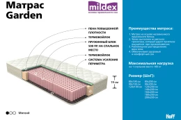 Матрас пружинный MILDEX Garden