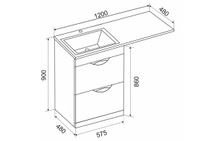Второе фото. Тумба напольная Милли