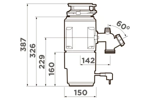Второе фото. Измельчитель пищевых отходов OMOIKIRI Nagare Slim