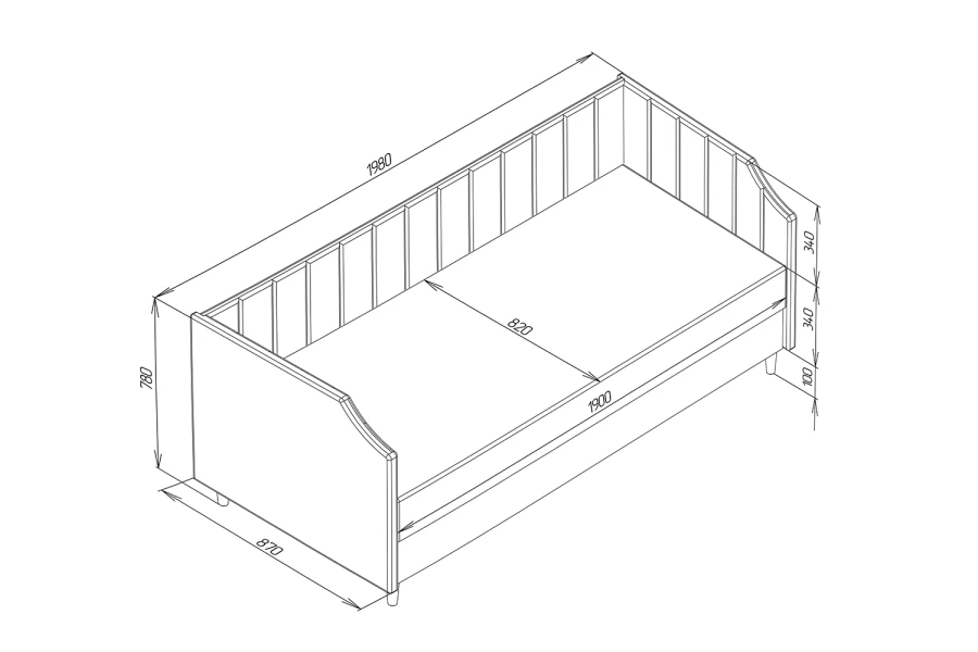 Диван-кровать с подъёмным механизмом Челси (изображение №10)