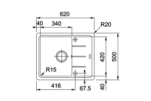 Второе фото. Мойка врезная с крылом FRANKE BFG 611C