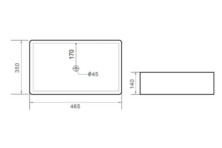 Раковина накладная ORANGE B02-460w (изображение №6)