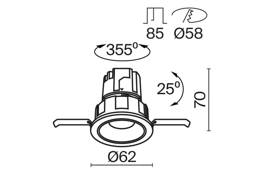 Светильник встраиваемый Downlight Wise (изображение №16)