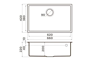 Второе фото. Мойка врезная OMOIKIRI Tedori 66