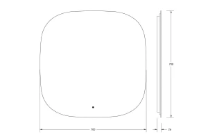 Второе фото. Зеркало с LED-подсветкой Opti