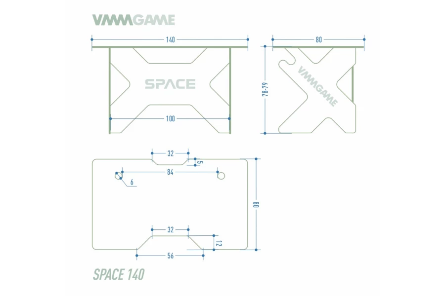 Игровой компьютерный стол VMMGAME Space 140 Dark Grey (изображение №12)