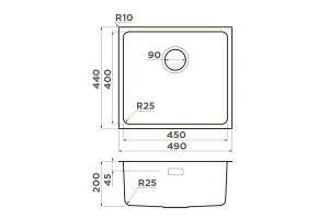 Второе фото. Мойка врезная OMOIKIRI Tadzava 49