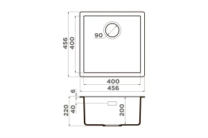 Второе фото. Мойка врезная OMOIKIRI Yamakawa 45