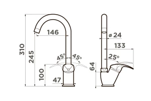 Второе фото. Смеситель OMOIKIRI Umi-SA