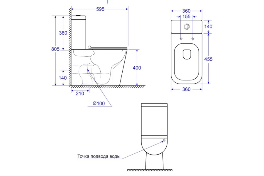 Унитаз напольный Helmi Pro (изображение №13)