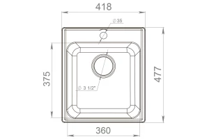 Второе фото. Мойка врезная Quadra