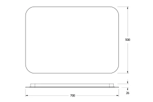 Второе фото. Зеркало с LED-подсветкой Opti