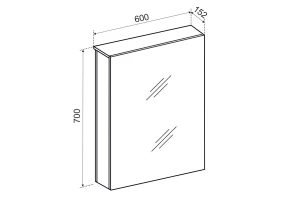 Второе фото. Зеркальный шкаф Вэла