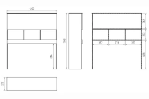 Второе фото. Шкаф настольный Сноули