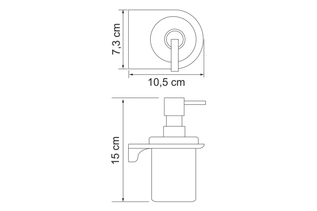 Дозатор для жидкого мыла WasserKRAFT Kammel (изображение №2)