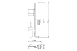 Стойка настенная комбинированная WasserKRAFT K-1448