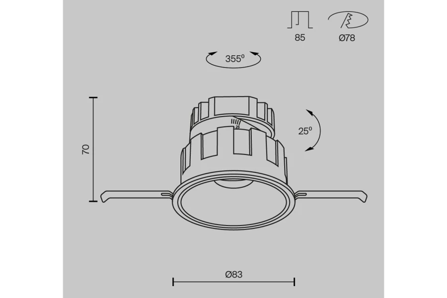 Светильник встраиваемый Downlight Wise (изображение №14)