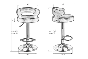 Второе фото. Стул барный DOBRIN Fred Black