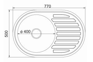 Второе фото. Мойка врезная с крылом MIXLINE 533709