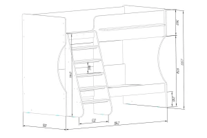 Второе фото. Кровать двухъярусная Р438