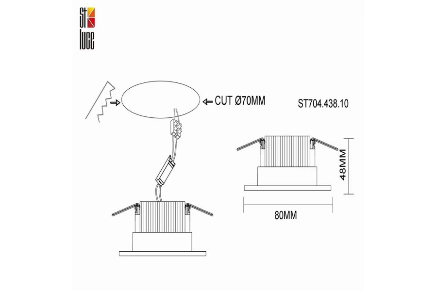 Светильник встраиваемый LED ST704 (изображение №4)