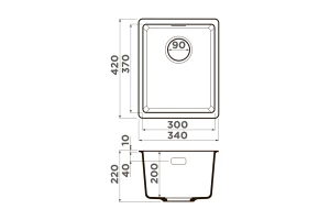 Второе фото. Мойка врезная OMOIKIRI Kata 34