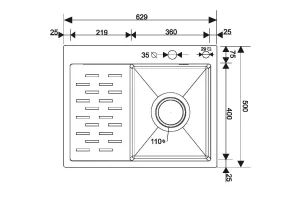 Второе фото. Мойка врезная с дозатором и крылом РМС MRK