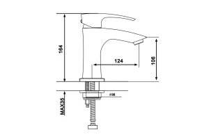 Второе фото. Смеситель для умывальника G1207