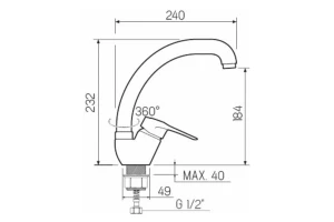 Второе фото. Смеситель для кухни SL55-011F