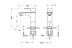 Смеситель для раковины LEMARK LM0206C