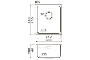 Второе фото. Мойка врезная Tadzava