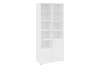 Шкаф комбинированный 2-дверный Абрис белый/белый глянец
