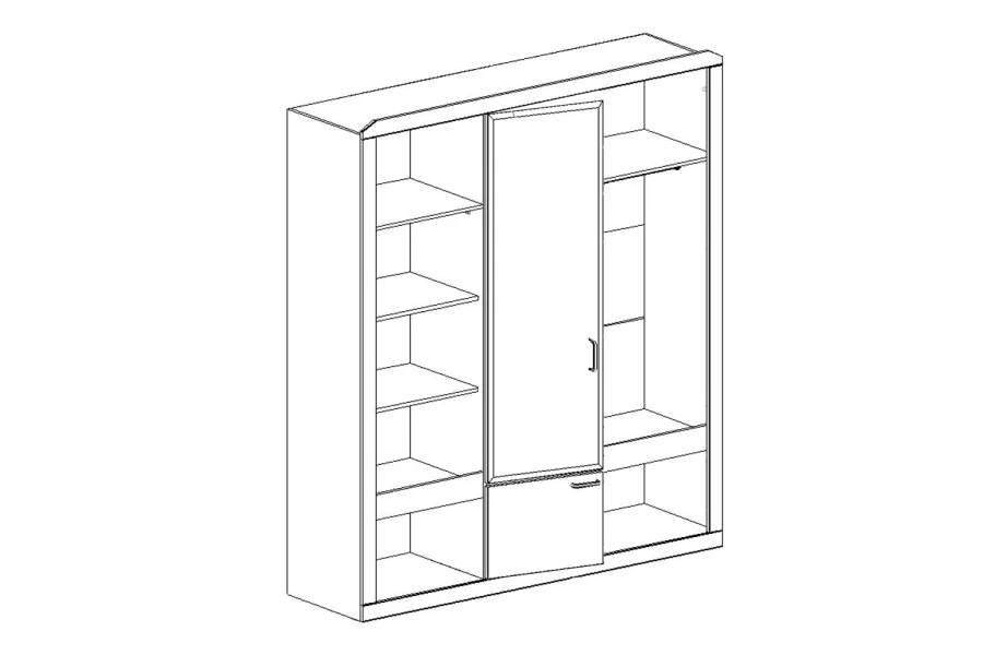 Шкаф 3-дверный Ронда (изображение №2)