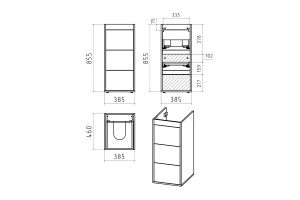 Второе фото. Тумба напольная под стиральную машину Grafit