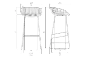 Второе фото. Стул барный DOBRIN Frank