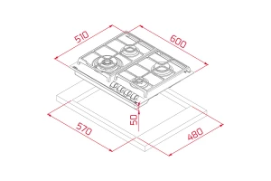 Второе фото. Газовая варочная панель Teka Urban GZC 64320 XBN