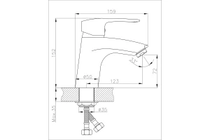 Смеситель для раковины ROSSINKA SILVERMIX T40