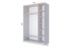 Шкаф-купе 2-дверный Loft 150х62 см