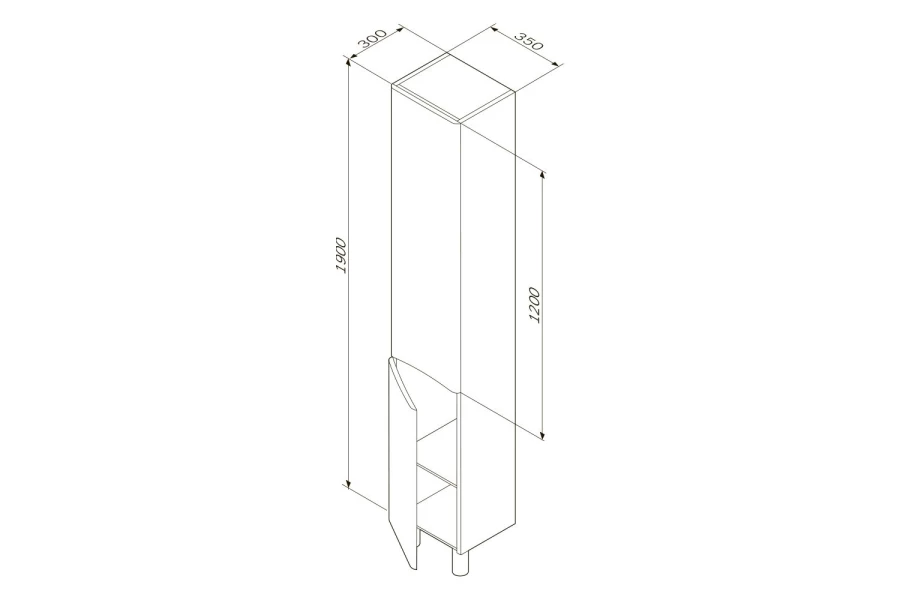 Шкаф-колонна AM.PM Like напольный правый (изображение №11)