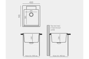 Второе фото. Мойка врезная POLYGRAN Argo-420