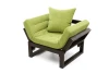 Кресло Амбер зелёный/венге