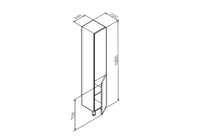 Второе фото. Шкаф-колонна напольный AM.PM Gem