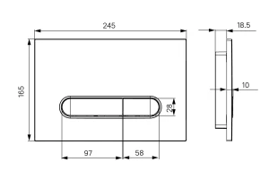 Второе фото. Клавиша смыва универсальная IDDIS UNIFIX 001