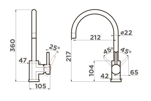 Второе фото. Смеситель OMOIKIRI Wakayama-C