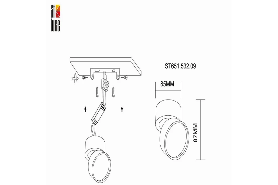 Светильник потолочный ST651.532.09 (изображение №4)