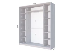 Шкаф-купе 3-дверный Loft 210х62 см