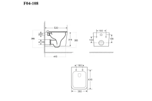 Второе фото. Унитаз подвесной F04