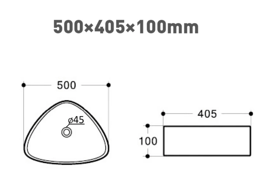 Раковина накладная ORANGE B07-500W (изображение №5)