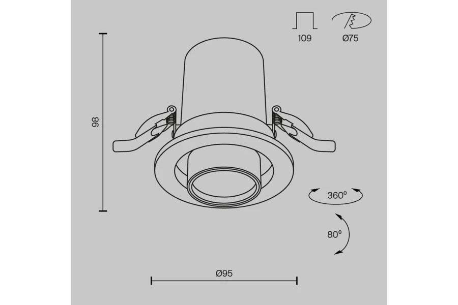 Светильник встраиваемый MAYTONI Downlight Hidden (изображение №9)